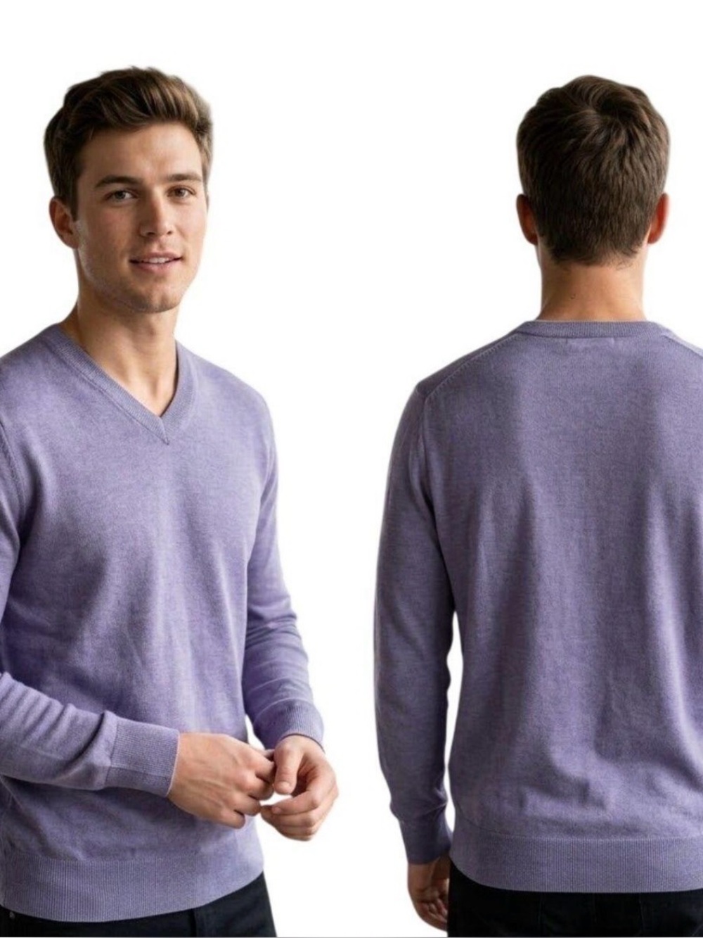 Men's banana republic V-Neck Sweater in Lavender